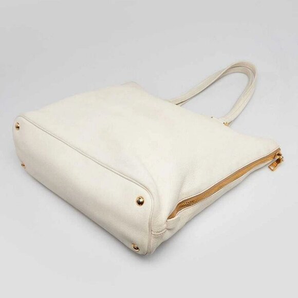 Prada Talco Cervo Leather Large Shopping Tote Bag - Picture 3 of 11